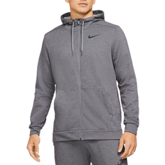 Nike Dri-Fit Full-Zip Training Hoodie Men - Charcoal Heather/Black