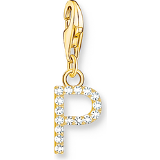 Thomas Sabo Gold Plated Zirconia Letter P Charm