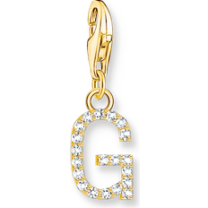 Thomas Sabo Gold Plated Zirconia Letter Charm