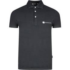 Aquascutum Aldis Crest Block Logo Polo Shirt - Black