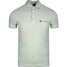 Aquascutum Aldis Crest Block Logo Polo Shirt - Grey