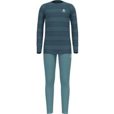 Sportswear Garment Base Layer Odlo Kids Active Warm Eco underwear set - reef waters-blue wing teal