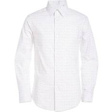 Calvin Klein Boys' Blazers White & Gray Dot Long-Sleeve Button-Up Boys