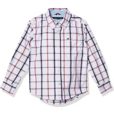 Tommy Hilfiger Check Buttondown Cotton Shirt, Big Boys White White