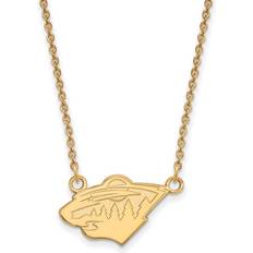 LogoArt Women's Minnesota Wild Gold Plated Pendant Necklace