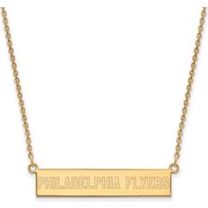 LogoArt Women's Philadelphia Flyers Gold Plated Bar Necklace