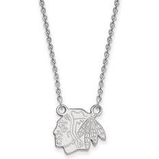 LogoArt Women's Chicago Blackhawks Sterling Silver Pendant Necklace