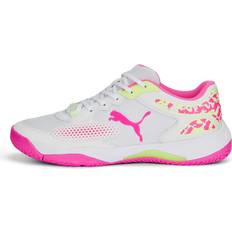 Pink - Women Racket Sport Shoes Puma Solarcourt Rct Shoes White,Pink Woman