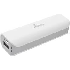 MediaRange MR745 Mobile Akku Power Bank, 5 V 1 A, 2600 mAh, Weiß, Grau 2600 mAh Powerbank, Weiss