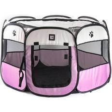 KCT Portable Fabric Pet Play Pen Pink Large 110cm - Pink