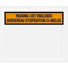 Tape Logic PL501 4 .5 x 5 .5 in. 2 Mil Poly Orange Bilingual Packing List Envelopes