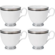 Black Dinner Sets Noritake Austin Platinum 4 Cups, Service Dinner Set