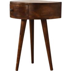 Artisan Chestnut Circle Bedside Table