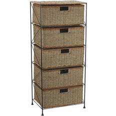 Household Essentials Seagrass 5 Chest of Drawer