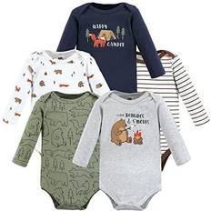 Hudson Baby Cotton Long-Sleeve Bodysuits 5-pack - Camping Animals