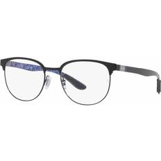 Ray-Ban Man Rb8422 Dark Carbon On Blue Clear Lenses Polarized 54-19