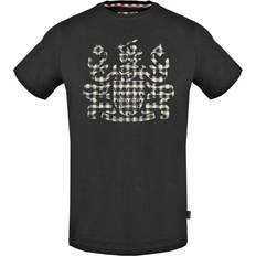 Aquascutum Check Aldis Crest T-shirt - Black