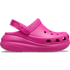 Men - Pink Outdoor Slippers Crocs Classic Crush Clog - Fuchsia Fun