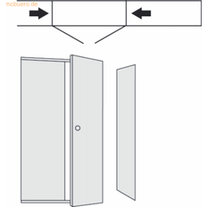 Intermediate wall, for height 1900 300