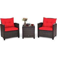 Costway 3-Piece Outdoor Lounge Set, 1 Table incl. 2 Chairs