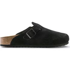 43 Outdoor Slippers Birkenstock Boston Soft Footbed Suede Leather - Black