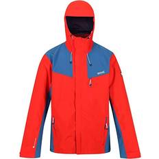 Regatta Men's Birchdale Waterproof Jacket - Fiery Red/Dynasty Blue/Moonlight Denim