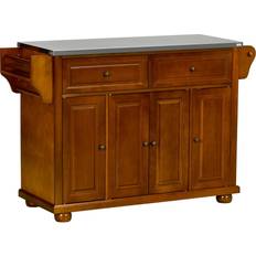 Homcom Double-Drawer Island Storage Cabinet