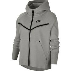 Girls - L Hoodies Nike Tech Fleece Full Zip Hoodie - Dark Grey Heather/Heather/Black (CZ2570-091)