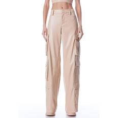 Alice + Olivia Luis Vegan Leather Cargo Pants ALMOND