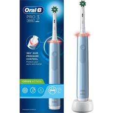 Braun Oscillating Electric Toothbrushes & Irrigators Braun Pro 3 3000 CrossAction Blue Electric Rechargeable Toothbrush