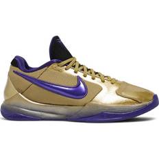 Gold - Men Basketball Shoes Nike Kobe 5 Protro M - Metallic Gold/Field Purple/Multi-Color