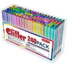 Shuttle Art 240 pack glitter gel pens 120 colors glitter gel pen set with 120