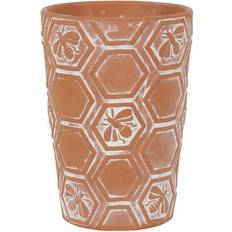 Something Different Large Terracotta Bee and Honeycomb Plant Pot