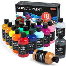 Shuttle Art Acrylic paint 18 colors acrylic paint set 240ml/8.12oz