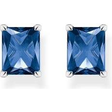 Thomas Sabo Womens Blue Solitaire Sterling-silver Stud Earrings