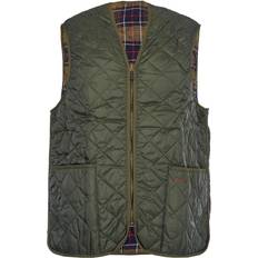 Green - Men Vests Barbour Quilted Waistcoat/Zip-In Liner - Olive/Classic