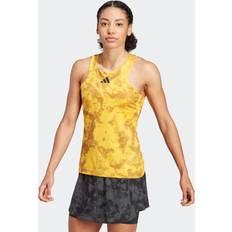 Gold - Women Tank Tops Adidas Paris Sleeveless T-shirt Yellow Woman