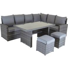 Grey Outdoor Lounge Sets Charles Bentley Milano 6 Outdoor Lounge Set