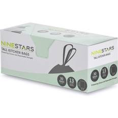 Ninestars NSTB-13-30 Extra Strong White Trash Bag w/Drawstring