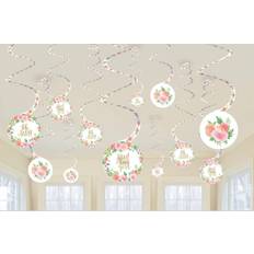 Amscan 269726 Floral Baby Swirl Decorations 12 Piece