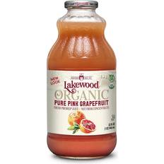 Lakewood Organic PURE Pink Grapefruit Juice, 32-Ounce Bottles