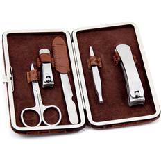 Bey-Berk Leather 5Pc Grooming Set