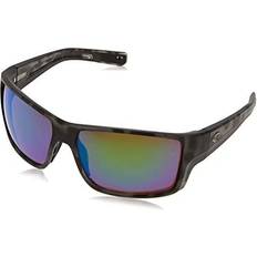 Costa Del Mar Men's Reefton Pro Polarized Rectangular Sunglasses, Tiger Shark/Green Mirrored