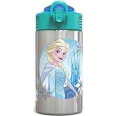 Zak Designs Frozen 15.5oz Stainless Steel Kids Water Bottle with Flip-up Straw Spout BPA Free Durable