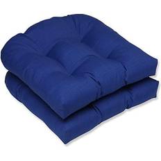 Pillow Perfect outdoor/indoor veranda 2 Chair Cushions Blue