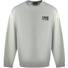 Roberto Cavalli Class Print Logo Grey Jumper