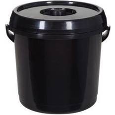 Whitefurze 14L Black Bucket with Lid for Multi Purpose Use