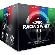 MAXX TECH Pro Racing Wheel Kit Rat, gamepad og pedalsæt Sony PlayStation 4 Bestillingsvare, leveringstiden kan ikke oplyses