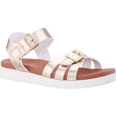 Buckle Sandals Nina Girl's Lacey Sandals - Light Gold/Metallic