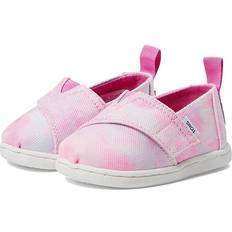 Pink Espadrilles Children's Shoes Toms Kids Tiny Pink Neon Multi Tie Dye Twill Alpargatas Shoes
